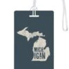 Michigan My Home State Outline – Personalized Travel Luggage Tag with ID Fields