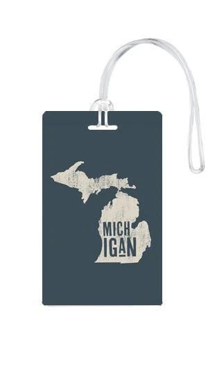 612 My Home State Michigan Luggage Tag 3 612 My Home State Michigan Luggage Tag