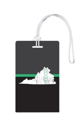 Virginia 'My Home State' Outline Luggage Tag - Navy Blue & White Travel ID Tag -Luggage Pros Store 612 My Home State Virginia Luggage Tag 4