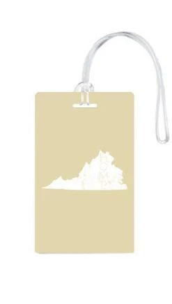 Virginia 'My Home State' Outline Luggage Tag - Navy Blue & White Travel ID Tag -Luggage Pros Store 612 My Home State Virginia Luggage Tag 5