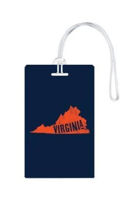Virginia 'My Home State' Outline Luggage Tag - Navy Blue & White Travel ID Tag -Luggage Pros Store 612 My Home State Virginia Luggage Tag 7