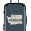 Washington State My Home State 20-Inch Spinner Carry-On – Durable Polycarbonate Travel Suitcase