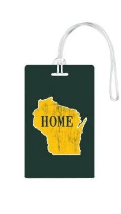 Wisconsin My Home State Luggage Tag – White State Outline Personalized Travel ID Tag -Luggage Pros Store 612 My Home State Wisconsin Luggage Tag 4