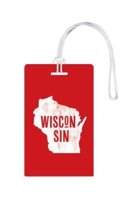 Wisconsin My Home State Luggage Tag – White State Outline Personalized Travel ID Tag -Luggage Pros Store 612 My Home State Wisconsin Luggage Tag 5