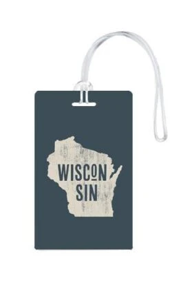 Wisconsin My Home State Luggage Tag – White State Outline Personalized Travel ID Tag -Luggage Pros Store 612 My Home State Wisconsin Luggage Tag 8