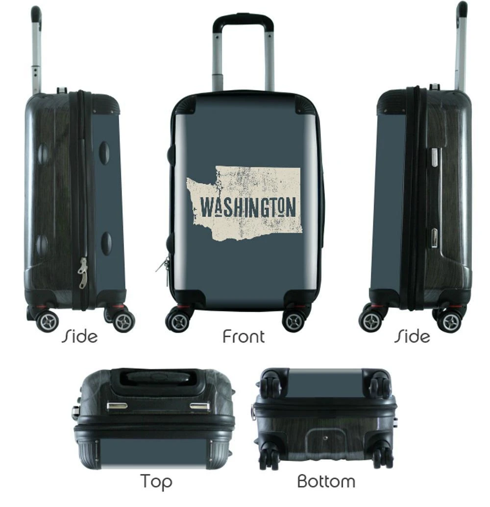 Washington State My Home State 20-Inch Spinner Carry-On – Durable Polycarbonate Travel Suitcase 4 Washington State My Home State 20-Inch Spinner Carry-On – Durable Polycarbonate Travel Suitcase - Image 2