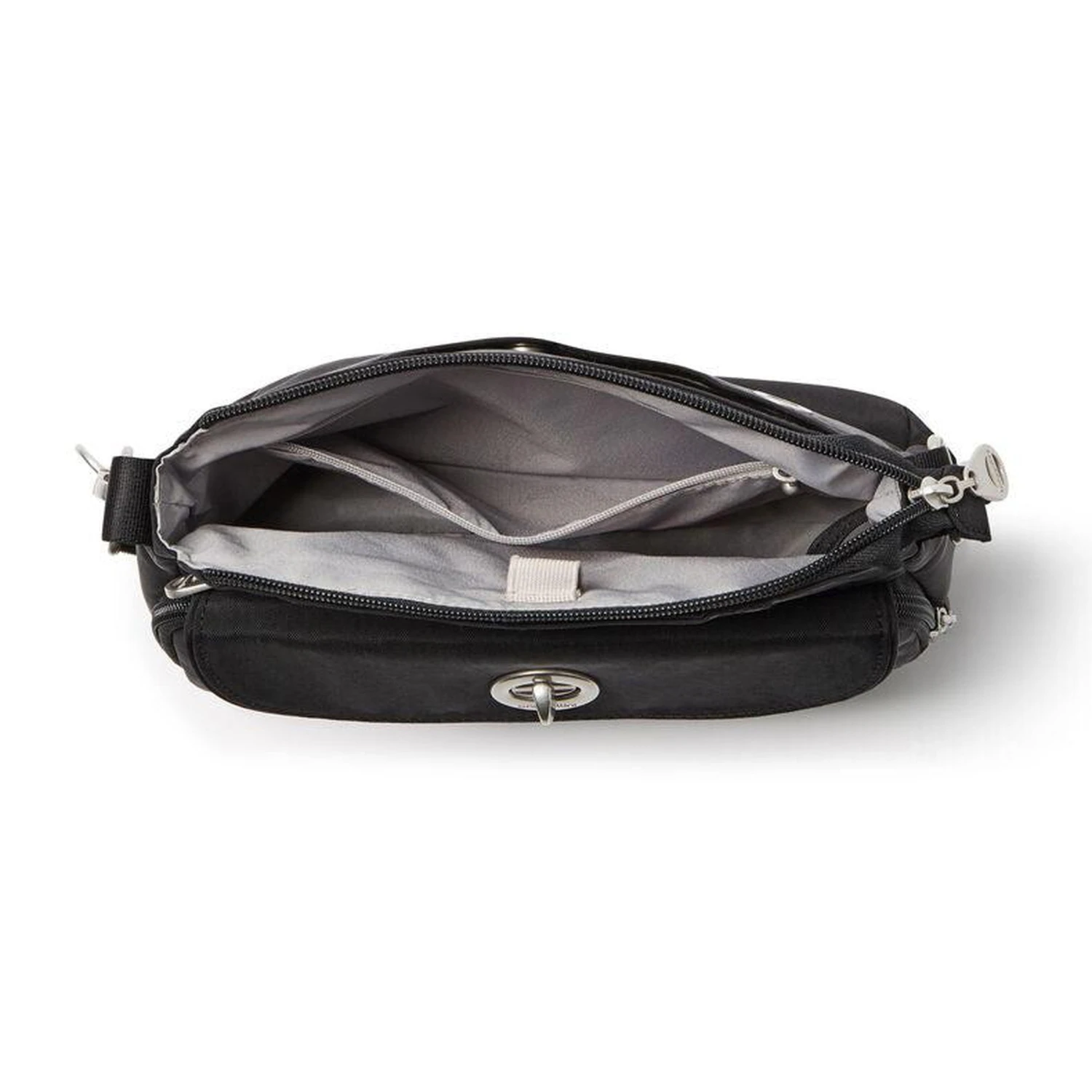 Baggallini Calais Crossbody Bag in Black - RFID Protected Nylon Travel Handbag 10 Baggallini Calais Crossbody Bag in Black - RFID Protected Nylon Travel Handbag - Image 8