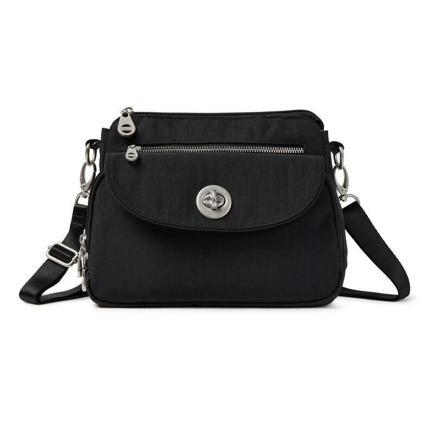 Baggallini Calais Crossbody Bag in Black - RFID Protected Nylon Travel Handbag 3 Baggallini Calais Crossbody Bag in Black - RFID Protected Nylon Travel Handbag