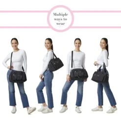 Baggallini Modern Duffel – Lightweight Nylon Travel Bag with RFID Protection & Expandable Pockets 33 Baggallini Modern Duffel – Lightweight Nylon Travel Bag with RFID Protection & Expandable Pockets -Luggage Pros Store Baggallini Modern Duffel 16