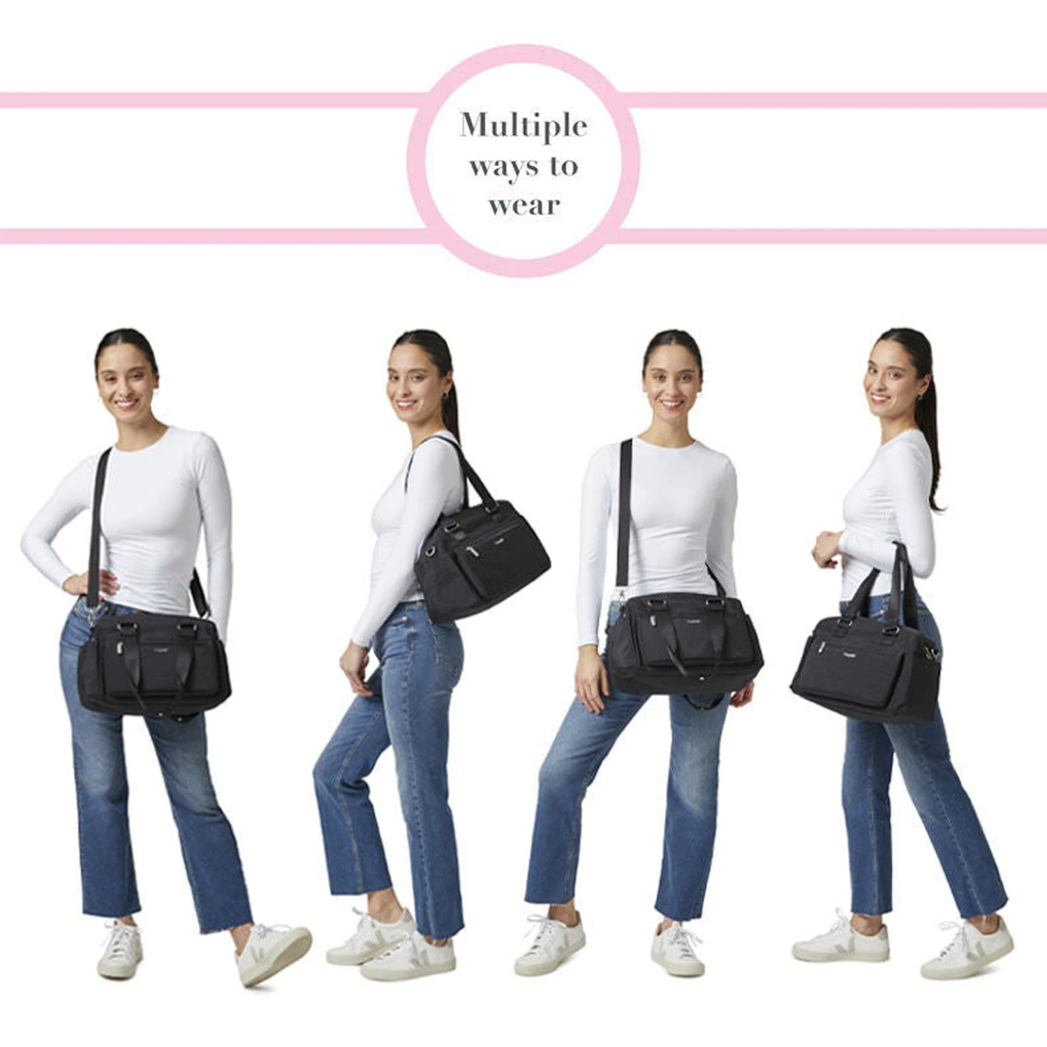 Baggallini Modern Duffel – Lightweight Nylon Travel Bag with RFID Protection & Expandable Pockets 18 Baggallini Modern Duffel – Lightweight Nylon Travel Bag with RFID Protection & Expandable Pockets - Image 16