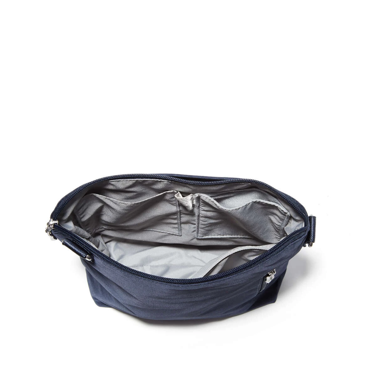 Baggallini Modern Large Pocket Crossbody - Stone Grey Nylon Travel Purse 9 Baggallini Modern Large Pocket Crossbody - Stone Grey Nylon Travel Purse - Image 7