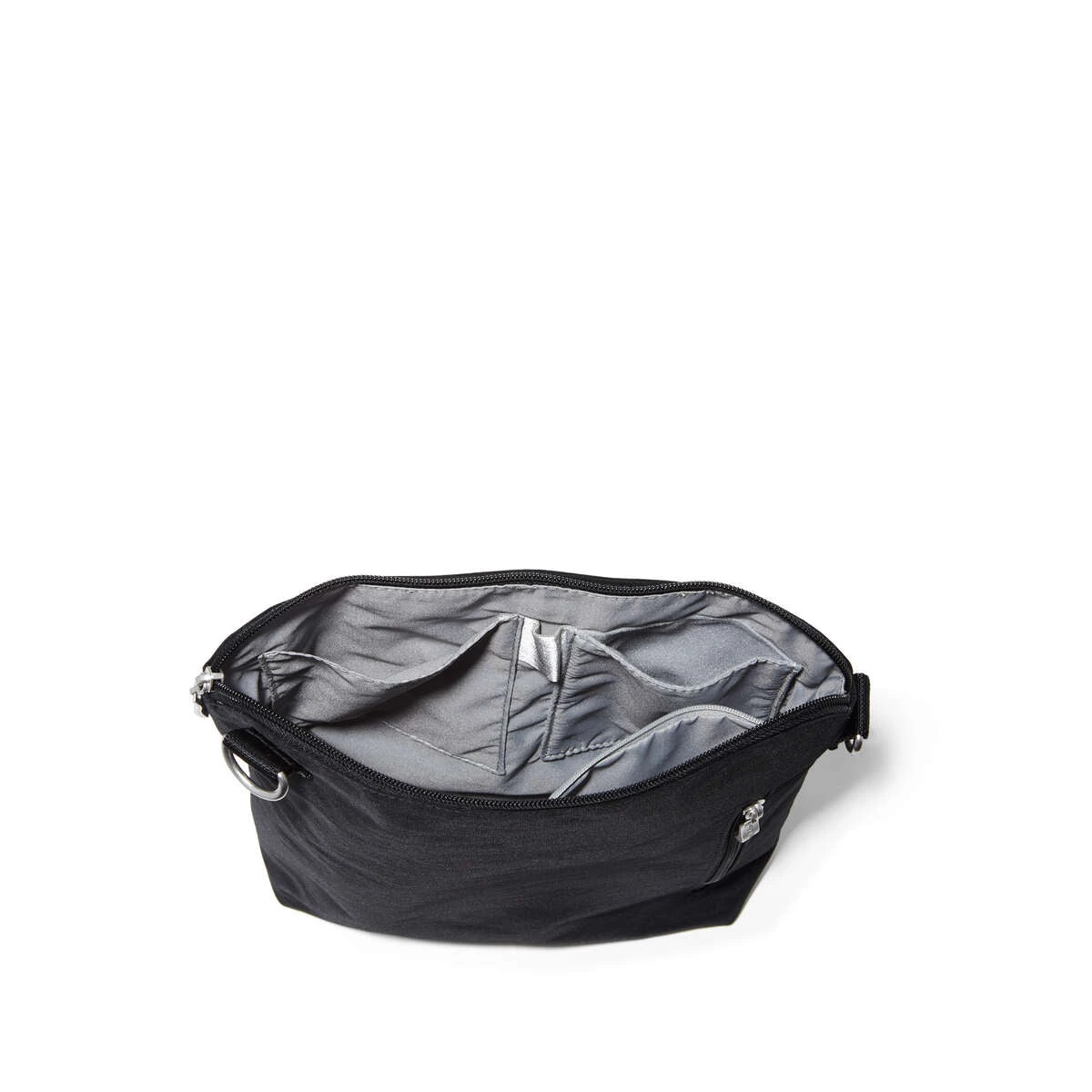 Baggallini Modern Large Pocket Crossbody - Stone Grey Nylon Travel Purse 11 Baggallini Modern Large Pocket Crossbody - Stone Grey Nylon Travel Purse - Image 9