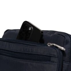 Baggallini Securtex Anti-Theft Belt Bag in Carbon Grey - Slash-Resistant Travel Waist Pack -Luggage Pros Store Baggallini Securtex Anti Theft Belt Bag 11