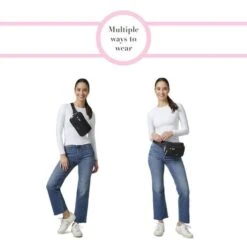 Baggallini Securtex Anti-Theft Belt Bag in Carbon Grey - Slash-Resistant Travel Waist Pack -Luggage Pros Store Baggallini Securtex Anti Theft Belt Bag 12