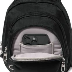 Baggallini Black Securtex Anti-Theft Triple Zip Sling – Lightweight Crossbody Backpack 23 Baggallini Black Securtex Anti-Theft Triple Zip Sling – Lightweight Crossbody Backpack -Luggage Pros Store Baggallini Securtex Anti Theft Triple Zip Sling 10