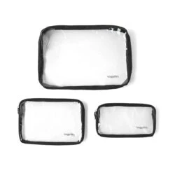 Baggallini Clear Water-Resistant 3-Piece Travel Pouch Set – TSA-Friendly Toiletry Bags -Luggage Pros Store Baggallini Travel Clear Travel Pouches 5 7f5ea165 82c8 4905 880e 711a64737ea5