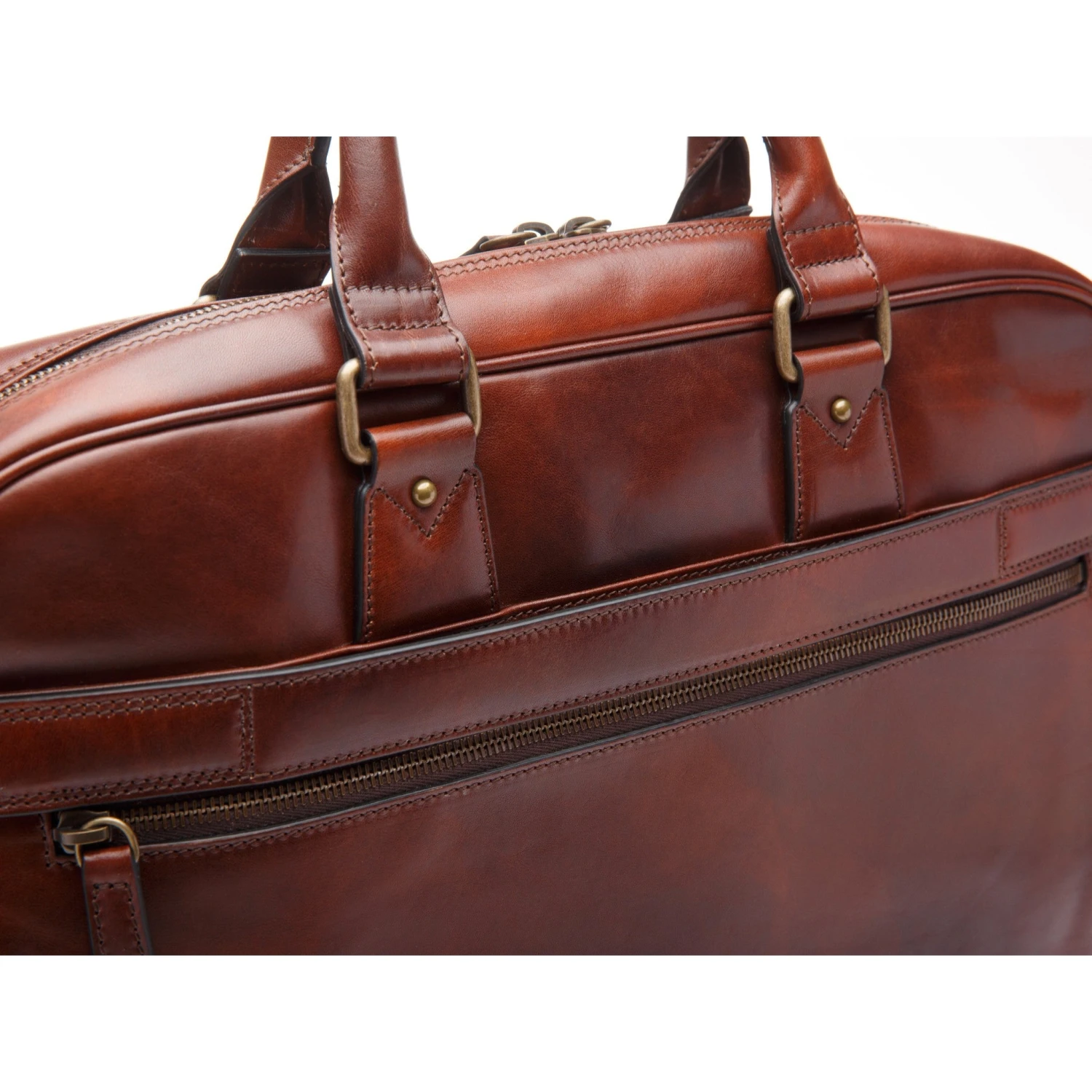 Bosca Dolce Dark Brown Italian Leather Single Gusset Stringer Briefcase – 16" Laptop Bag 20 Bosca Dolce Dark Brown Italian Leather Single Gusset Stringer Briefcase – 16" Laptop Bag - Image 18