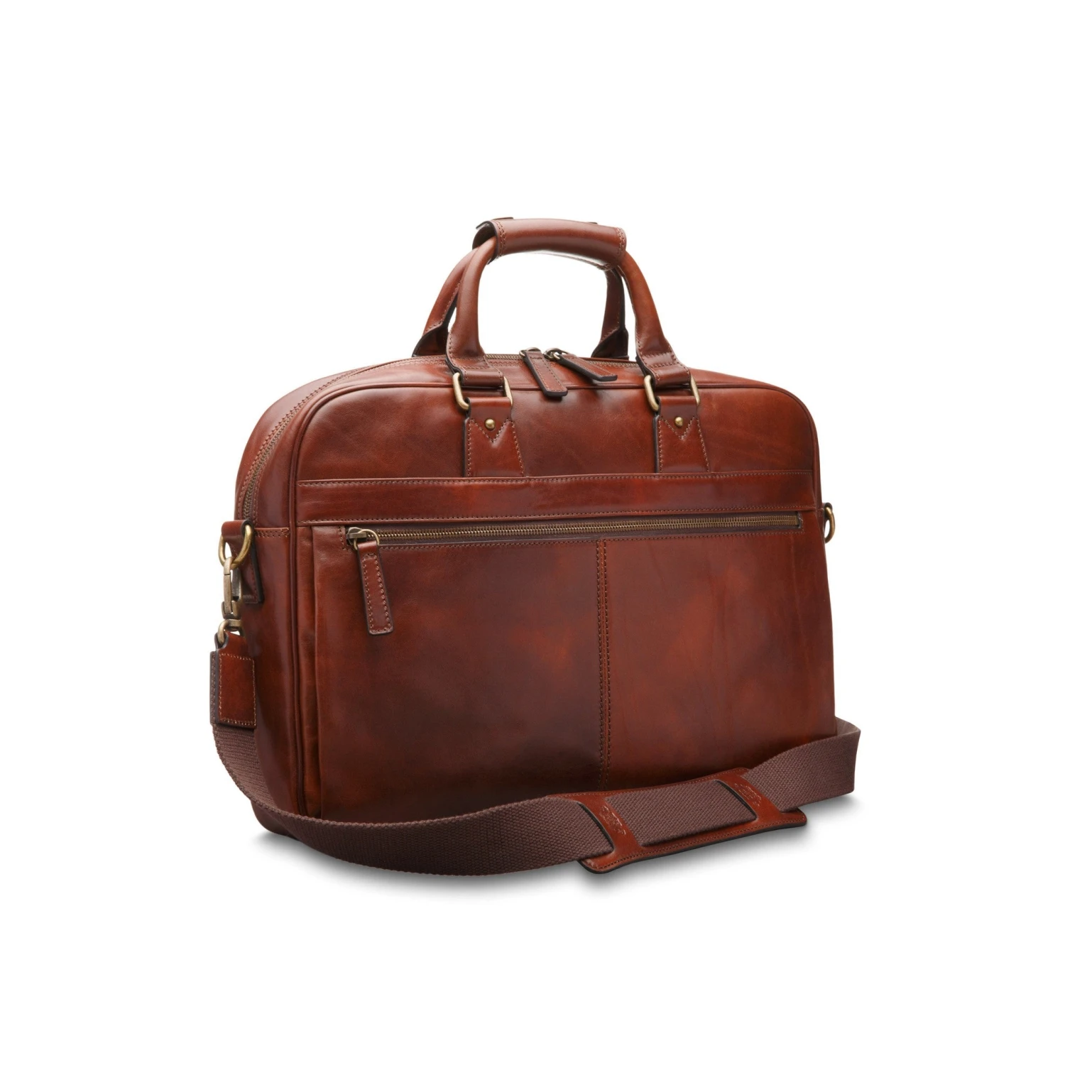 Bosca Dolce Dark Brown Italian Leather Single Gusset Stringer Briefcase – 16" Laptop Bag 8 Bosca Dolce Dark Brown Italian Leather Single Gusset Stringer Briefcase – 16" Laptop Bag - Image 6