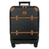 Brics Bellagio 3.0 21" Expandable Spinner Trunk - Navy Blue with Cognac Leather Accents & Front Pocket -Luggage Pros Store Brics Bellagio 3 0 21 Spinner Trunk with Pocket