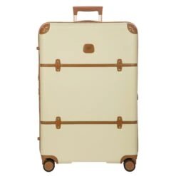 Brics Bellagio 3.0 30" Expandable Spinner Trunk - Cream with Tan Leather Trim -Luggage Pros Store Brics Bellagio 3 0 30 Spinner Trunk 12 8458f1ff