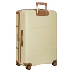 Brics Bellagio 3.0 30" Expandable Spinner Trunk - Cream with Tan Leather Trim -Luggage Pros Store Brics Bellagio 3 0 30 Spinner Trunk 18