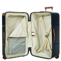 Bric's Bellagio 3.0 Cream with Cognac Leather Trim – 31" Vintage 4-Wheel Spinner Trunk -Luggage Pros Store Brics Bellagio 3 0 Trolley Baule 4 Wheel 31 Trunk 15