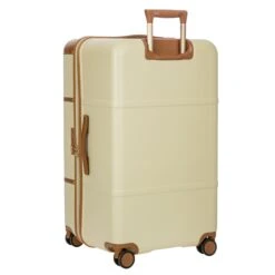 Bric's Bellagio 3.0 Cream with Cognac Leather Trim – 31" Vintage 4-Wheel Spinner Trunk -Luggage Pros Store Brics Bellagio 3 0 Trolley Baule 4 Wheel 31 Trunk 17