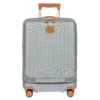 Brics Capri 2.0 21" Spinner with Front Pocket – Light Grey Polycarbonate Carry-On Luggage -Luggage Pros Store Brics Capri 2 0 21 Spinner with Pocket