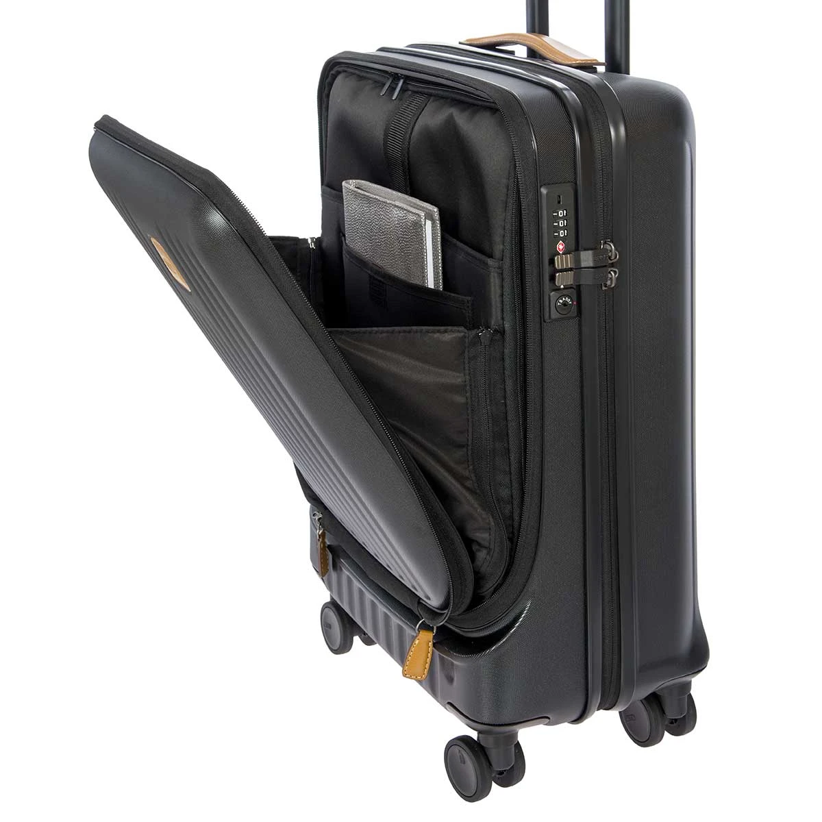 Brics Capri 2.0 21" Spinner with Front Pocket – Light Grey Polycarbonate Carry-On Luggage 13 Brics Capri 2.0 21" Spinner with Front Pocket – Light Grey Polycarbonate Carry-On Luggage - Image 11