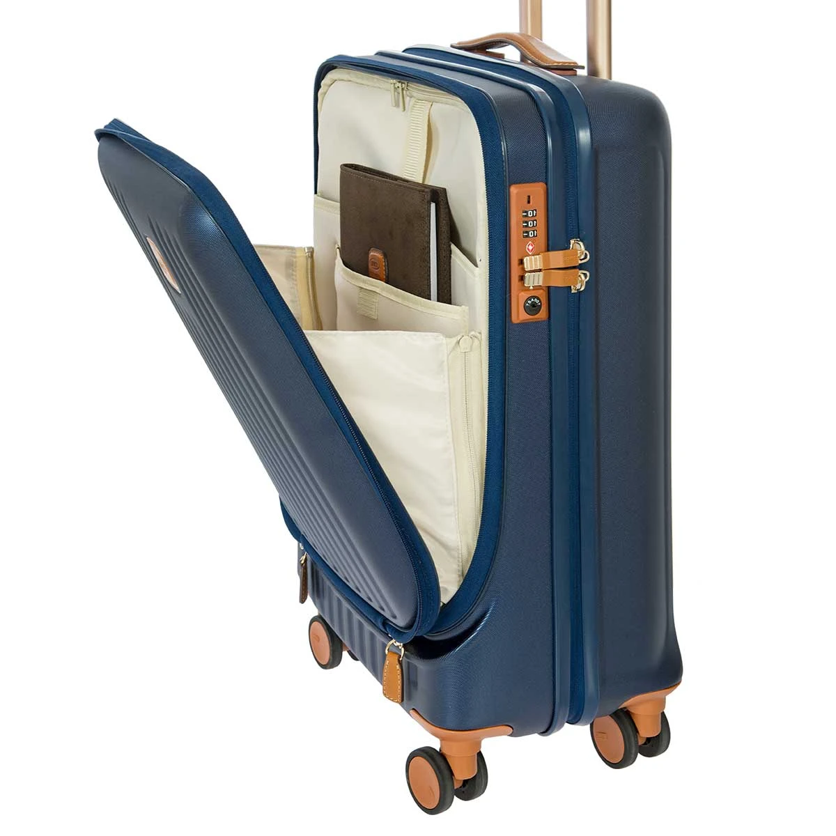 Brics Capri 2.0 21" Spinner with Front Pocket – Light Grey Polycarbonate Carry-On Luggage 9 Brics Capri 2.0 21" Spinner with Front Pocket – Light Grey Polycarbonate Carry-On Luggage - Image 7