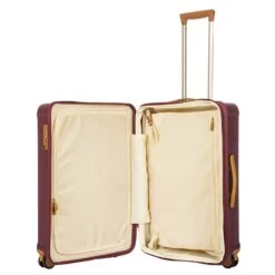 Brics Capri 2.0 27" Spinner Expandable Polycarbonate Checked Luggage - Matte Blue with Leather Accents -Luggage Pros Store Brics Capri 2 0 27 Spinner Expandable 14