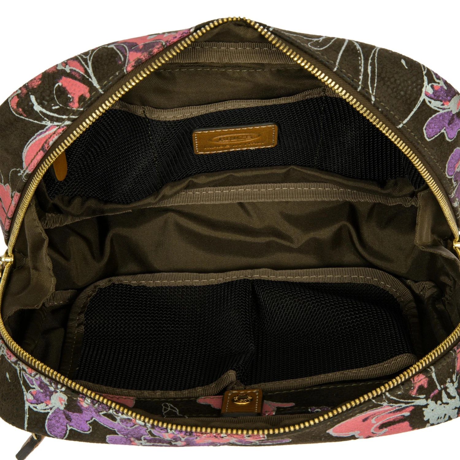 Brics Life 65th Floral Anniversary Collection Travel Shave Case – Olive Floral Sueded PVC 4 Brics Life 65th Floral Anniversary Collection Travel Shave Case – Olive Floral Sueded PVC - Image 2