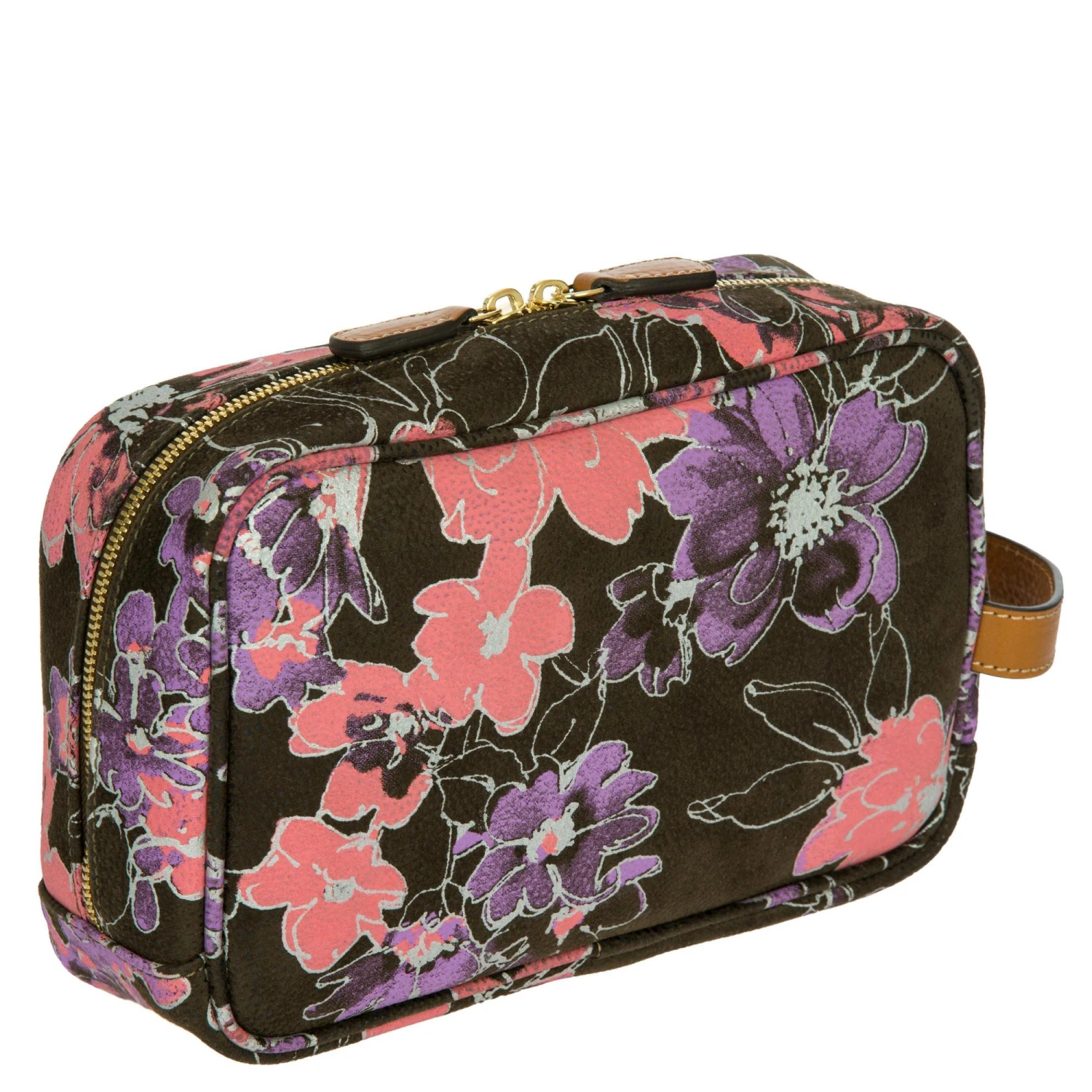 Brics Life 65th Floral Anniversary Collection Travel Shave Case – Olive Floral Sueded PVC 6 Brics Life 65th Floral Anniversary Collection Travel Shave Case – Olive Floral Sueded PVC - Image 4