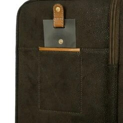 Brics Life 30" Split Frame Spinner – Olive Suede-Effect with Tuscan Leather Trim -Luggage Pros Store Brics Life Spinner 30 Split Frame 10