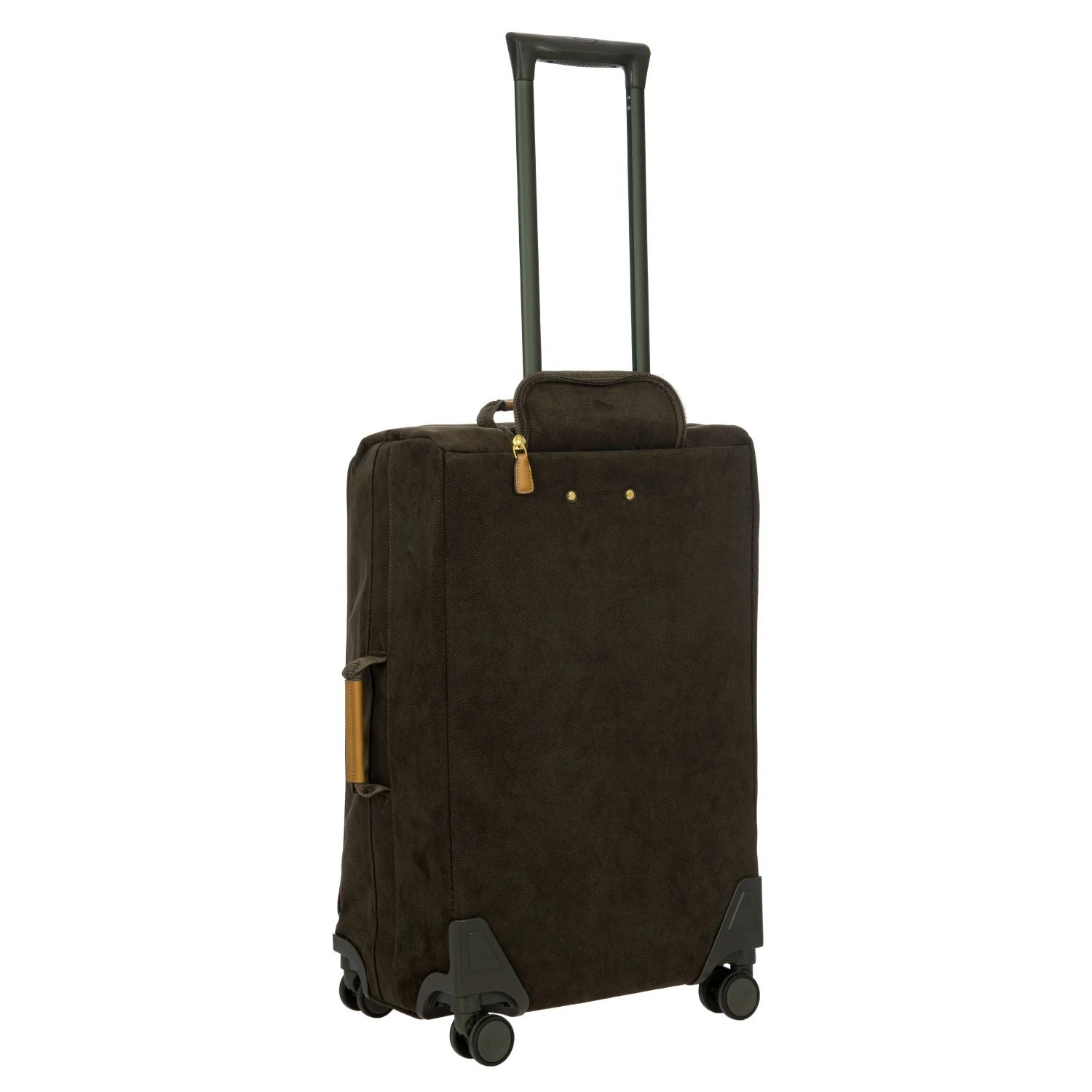 Brics Life Tropea 27" Checked Spinner Luggage – Olive Green Suede-Effect with Leather Trim 9 Brics Life Tropea 27" Checked Spinner Luggage – Olive Green Suede-Effect with Leather Trim - Image 7