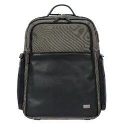 Brics Monza Large Business Backpack - Black Technical Nylon & Leather with USB Port 23 Brics Monza Large Business Backpack - Black Technical Nylon & Leather with USB Port -Luggage Pros Store Brics Monza Business Backpack L 11