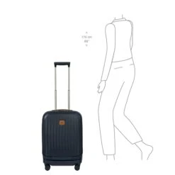 Brics Taormina 21" Expandable Carry-On Spinner with Front Laptop Pocket – Lightweight Polycarbonate Hardside Luggage -Luggage Pros Store Brics Taormina 21 Expandable Carry On Spinner with Pocket 9