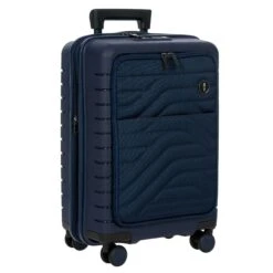 Brics Ulisse Ocean Blue 21" Expandable Spinner with Front Laptop Pocket – Hardside Carry-On -Luggage Pros Store Brics Ulisse 21 Expandable Spinner with Pocket 9