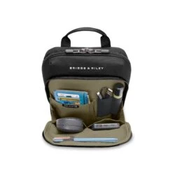 Briggs & Riley HTA Recycled Black Crossbody - Sustainable Ballistic Nylon Tablet Travel Bag 20 Briggs & Riley HTA Recycled Black Crossbody - Sustainable Ballistic Nylon Tablet Travel Bag -Luggage Pros Store Briggs Riley Recycled Day Bags Crossbody 10