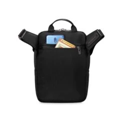 Briggs & Riley HTA Recycled Black Crossbody - Sustainable Ballistic Nylon Tablet Travel Bag 18 Briggs & Riley HTA Recycled Black Crossbody - Sustainable Ballistic Nylon Tablet Travel Bag -Luggage Pros Store Briggs Riley Recycled Day Bags Crossbody 8