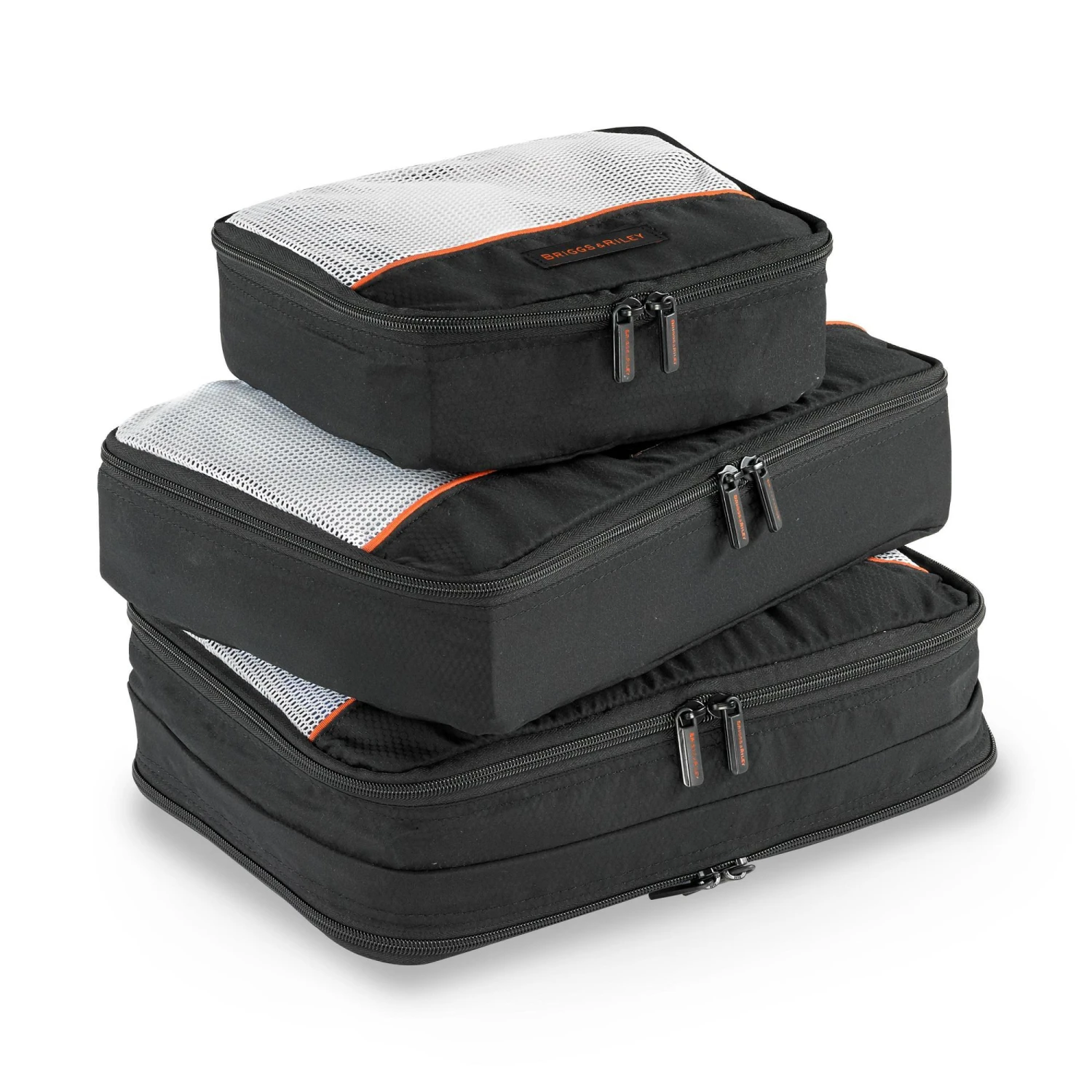 Briggs & Riley Travel Basics 3-Piece Packing Cube Set - Black Organizational Travel Inserts 3 Briggs & Riley Travel Basics 3-Piece Packing Cube Set - Black Organizational Travel Inserts