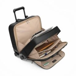 Briggs & Riley Black Ballistic Nylon @Work 2.0 Large 4-Wheel Spinner Laptop Brief -Luggage Pros Store Briggs Riley Work 2 0 Large Spinner Brief 11