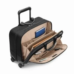 Briggs & Riley Black Ballistic Nylon @Work 2.0 Large 4-Wheel Spinner Laptop Brief -Luggage Pros Store Briggs Riley Work 2 0 Large Spinner Brief 12