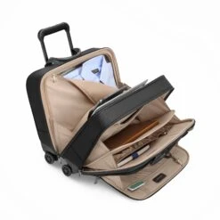 Briggs & Riley Black Ballistic Nylon @Work 2.0 Large 4-Wheel Spinner Laptop Brief -Luggage Pros Store Briggs Riley Work 2 0 Large Spinner Brief 14