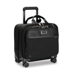 Briggs & Riley @Work 2.0 Black Ballistic Nylon Medium Spinner Brief – 4-Wheel Professional Laptop Bag