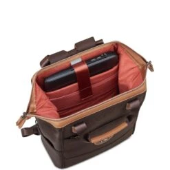 Delsey Chatelet Air 2.0 Backpack Tote – Champagne with Cognac Trim – 14" Laptop Bag -Luggage Pros Store Delsey Chatelet Air 2 0 Backpack Tote 5