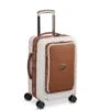 Delsey Chatelet Air 2.0 Angora White with Tan Trim – Fleece Pocket Expandable International Business Carry-On Spinner