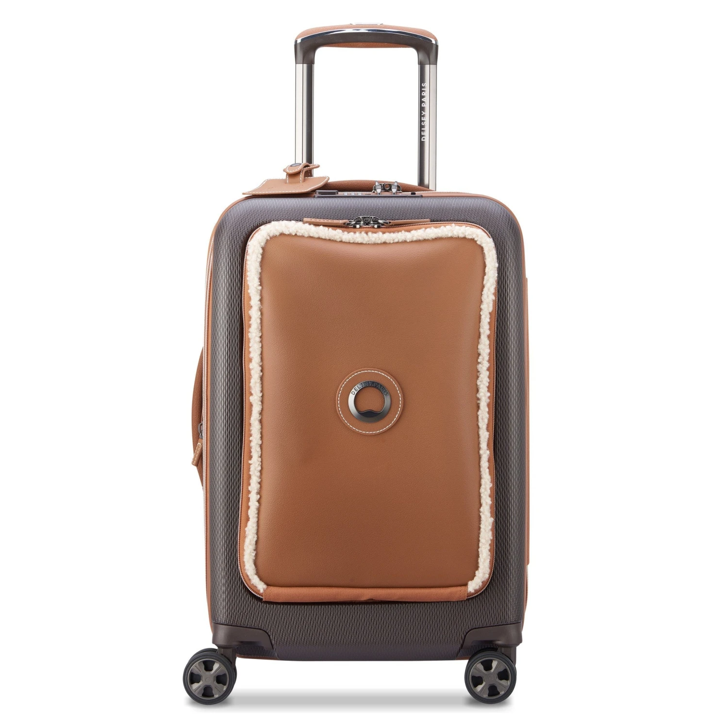 Delsey Chatelet Air 2.0 Angora White with Tan Trim – Fleece Pocket Expandable International Business Carry-On Spinner 5 Delsey Chatelet Air 2.0 Angora White with Tan Trim – Fleece Pocket Expandable International Business Carry-On Spinner - Image 3