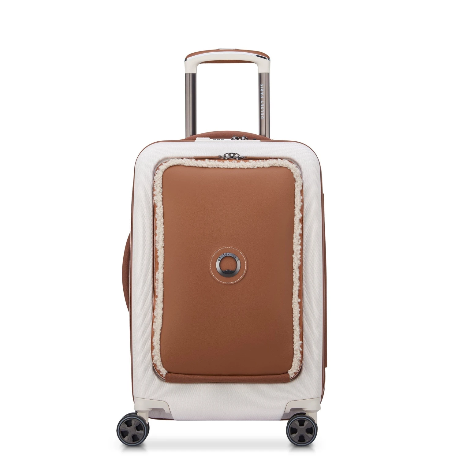 Delsey Chatelet Air 2.0 Angora White with Tan Trim – Fleece Pocket Expandable International Business Carry-On Spinner 6 Delsey Chatelet Air 2.0 Angora White with Tan Trim – Fleece Pocket Expandable International Business Carry-On Spinner - Image 4