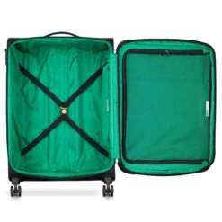 Delsey Teal and Lime Green Benetton Color Block – 27" Expandable Softside Spinner Checked Luggage -Luggage Pros Store Delsey Color Block 27 Expandable Spinner Upright 11